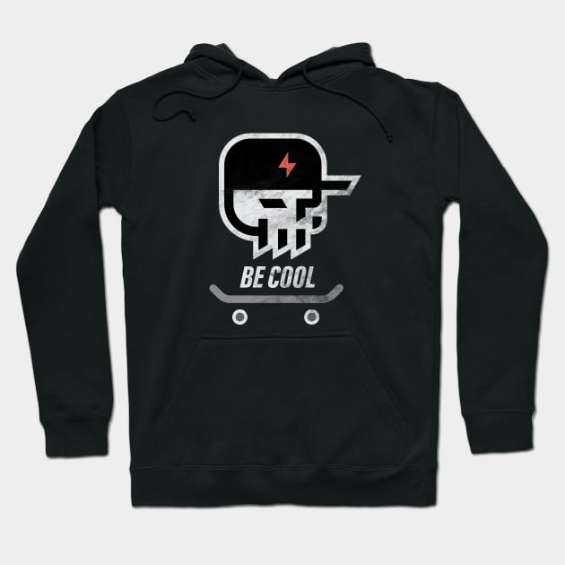 Be Cool Sk8ter Skull Hoodie by BooTeeQue